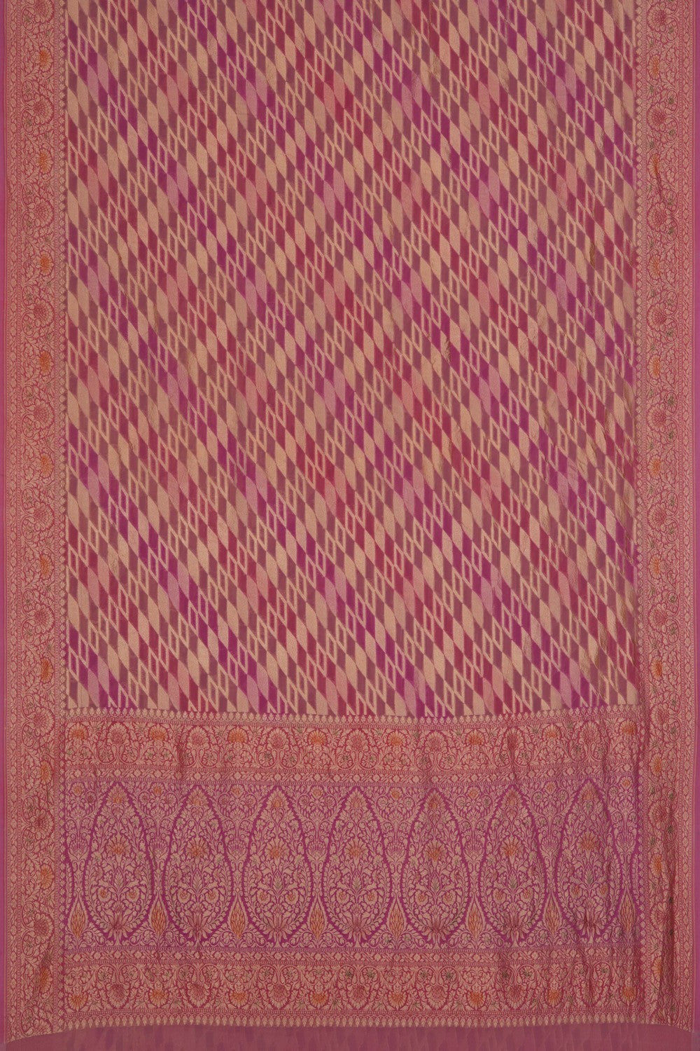 Image of Banarasi Georgette Pink Saree